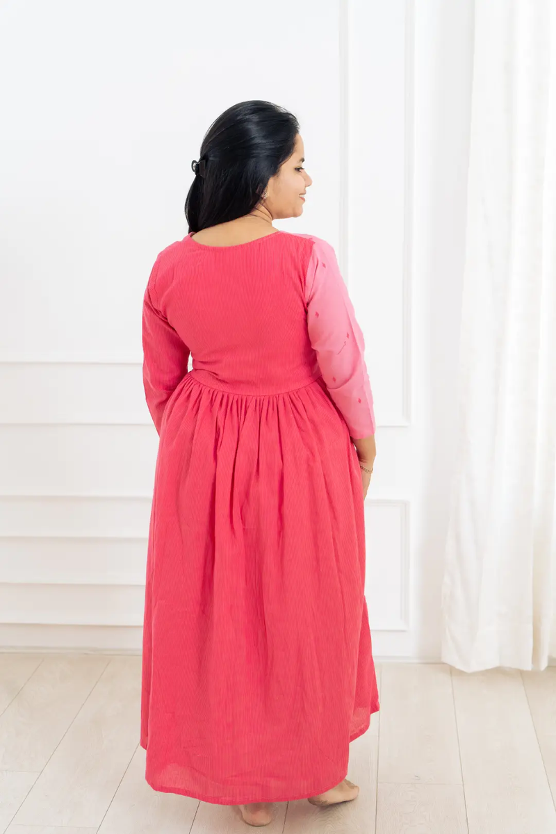 Fuchsia Aura Wrap Feeding Dress