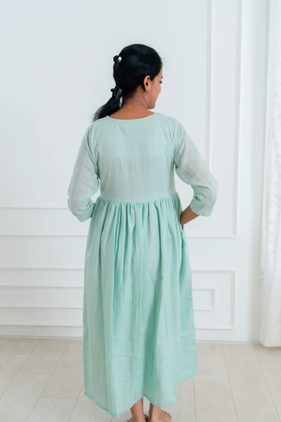 Mystic Mint Flared Feeding Dress