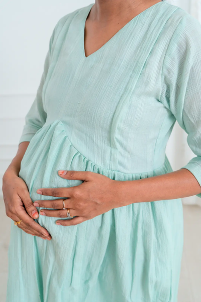 Mystic Mint Flared Feeding Dress