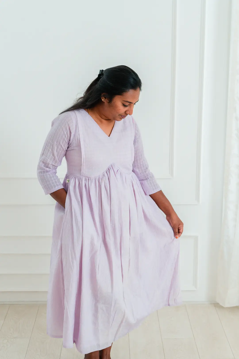 Mystic Lilac Flared Feeding Dress