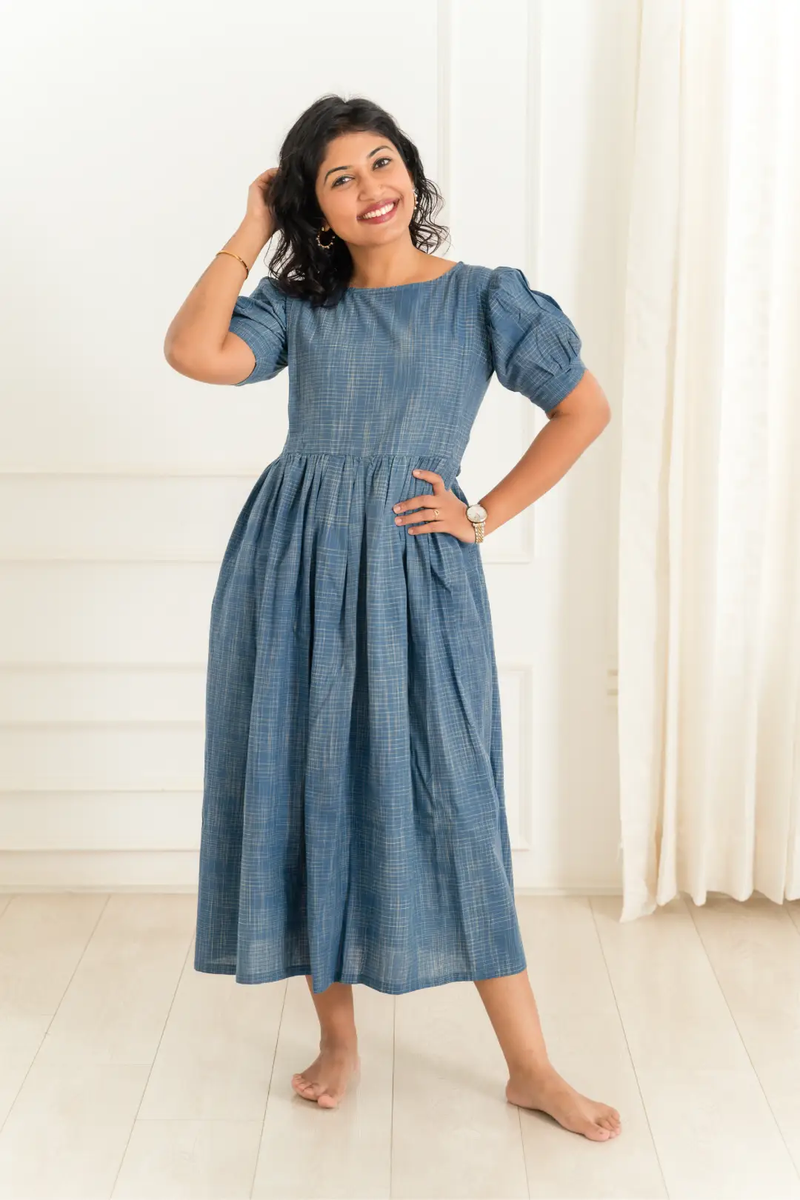 Blue bird Maternity Feeding Dress