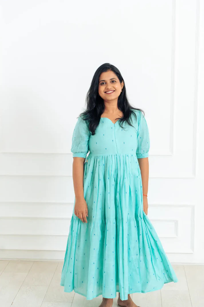 Turquoise Diamond Tier Feeding Dress