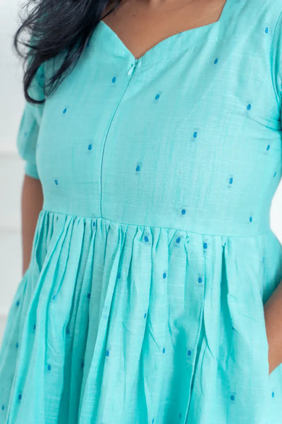 Turquoise Diamond Tier Feeding Dress