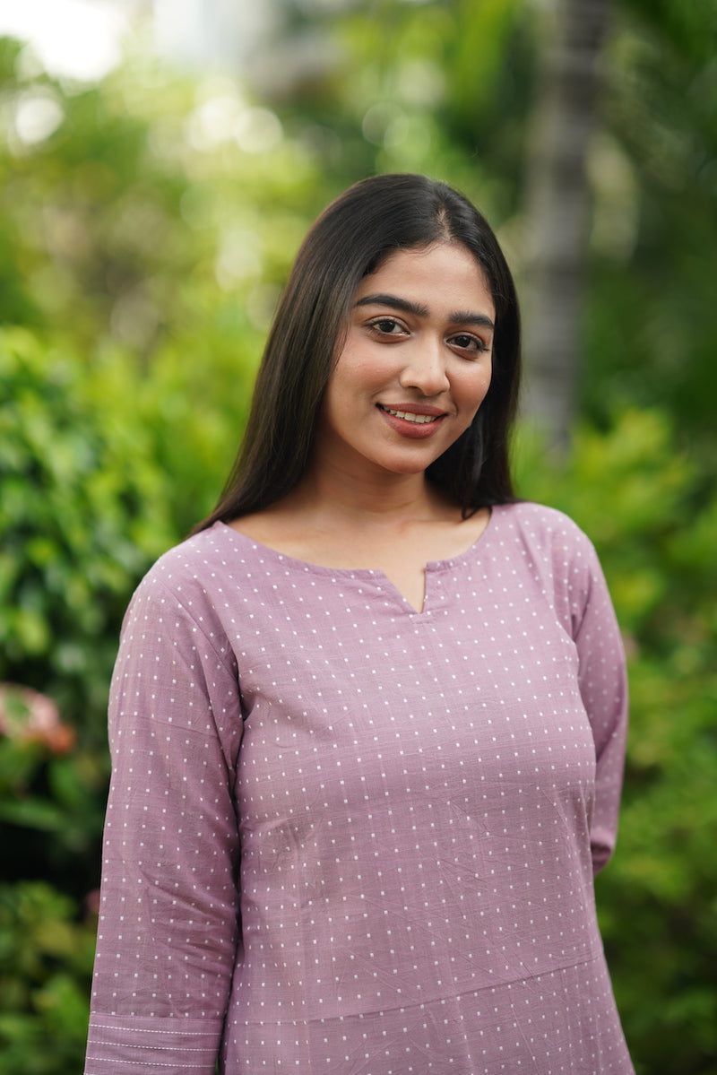 EXP - Handloom lavender kurti