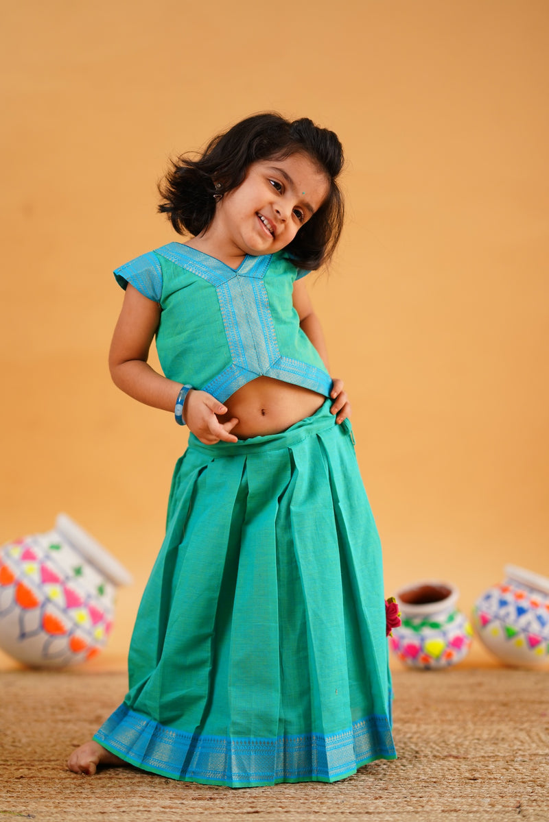 NAINI - TEAL SKIRT SET