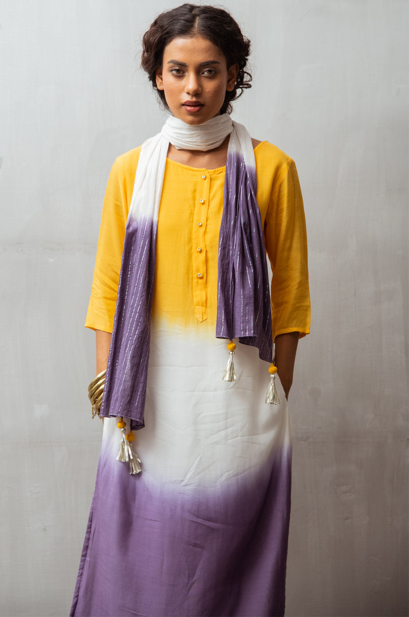 EXP - Yellow Dip Dye Kurta