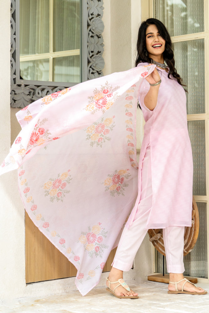 Pari Pink Kota Kurta Set