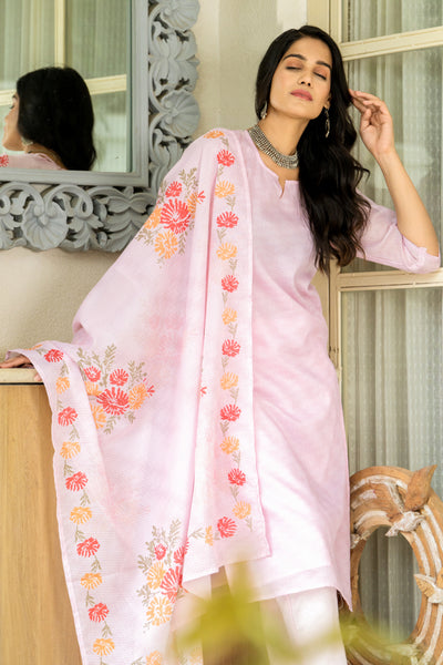 Pari Pink Kota Kurta Set