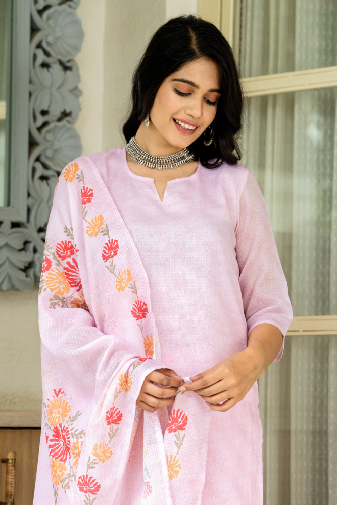 Pari Pink Kota Kurta Set