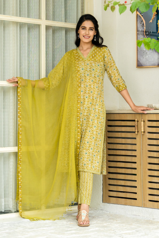 Pastel Green Persian Kurta Set