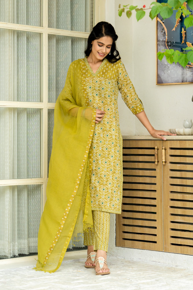 Pastel Green Persian Kurta Set