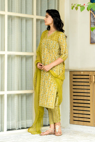 Pastel Green Persian Kurta Set