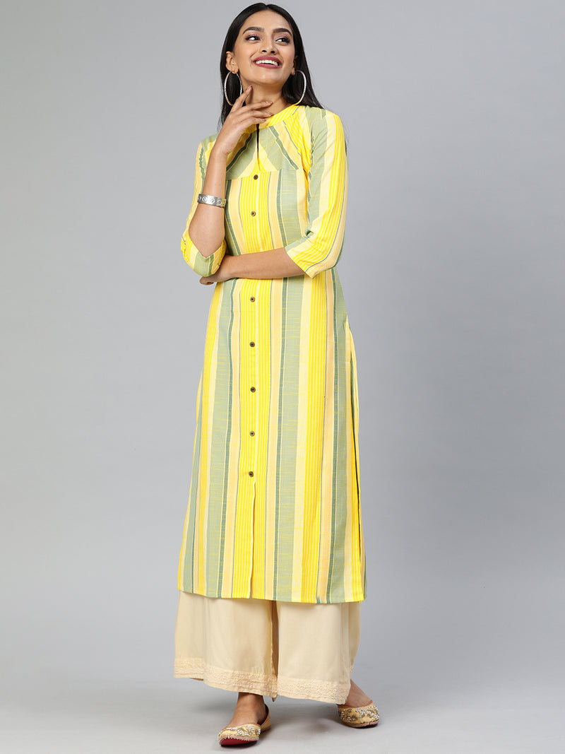 EXP -  Diwas Yellow Stripes Kurta