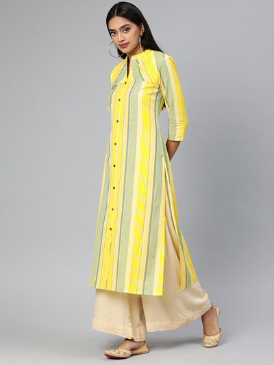 EXP -  Diwas Yellow Stripes Kurta