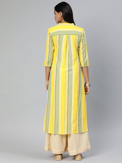 EXP -  Diwas Yellow Stripes Kurta