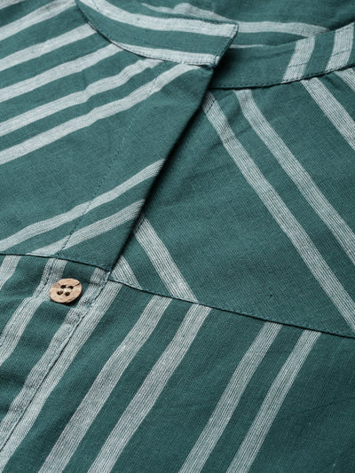 EXP - Wee Green Stipes Kurta