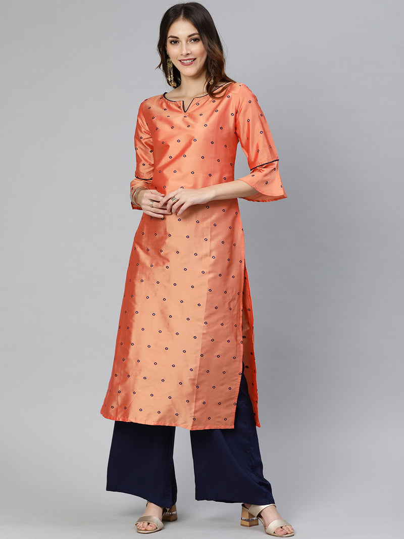 EXP - Naixa Silk Peach Kurta