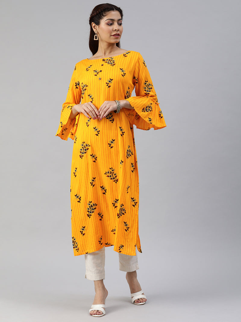 EXP - FusionFlair Printed Straight Kurta