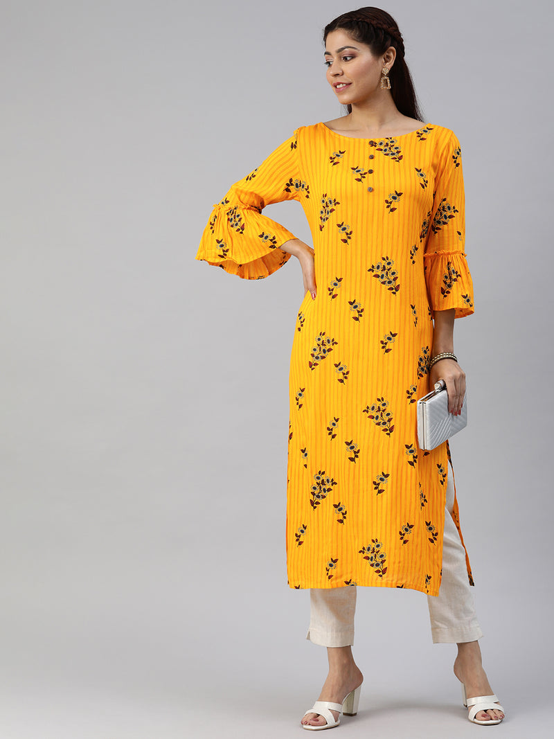 EXP - FusionFlair Printed Straight Kurta