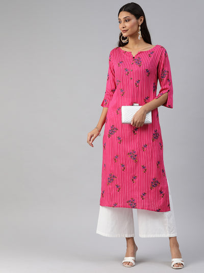 EXP - Lotus Printed straight Kurta