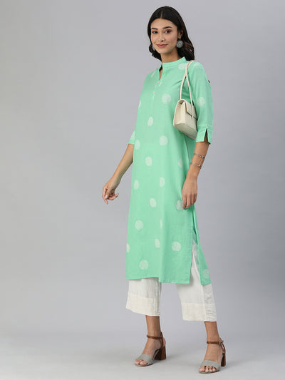 EXP -  Anouk blue polka kurta