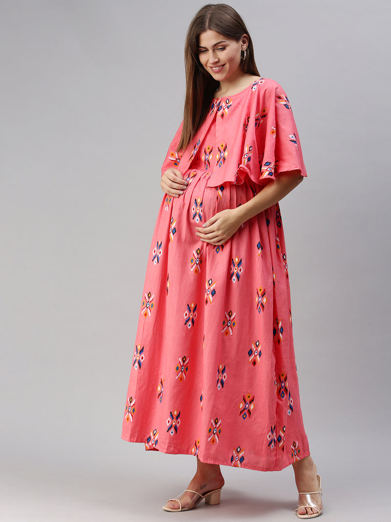 EXP - Petal Peach Nursing Dress