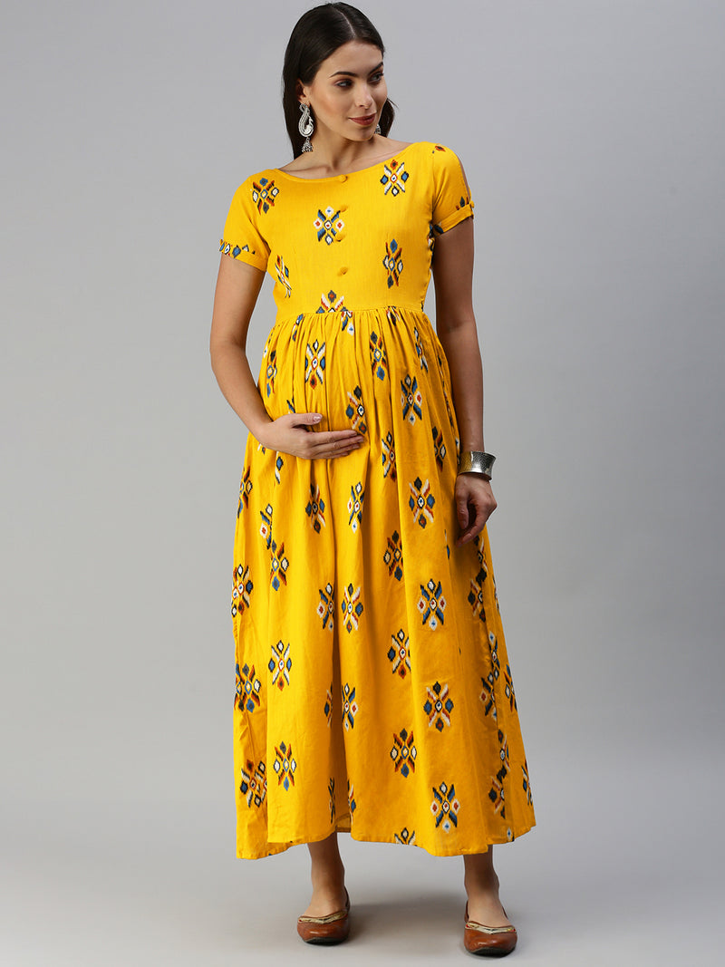 EXP -  Sunshine Yellow Fit & Flare Dress