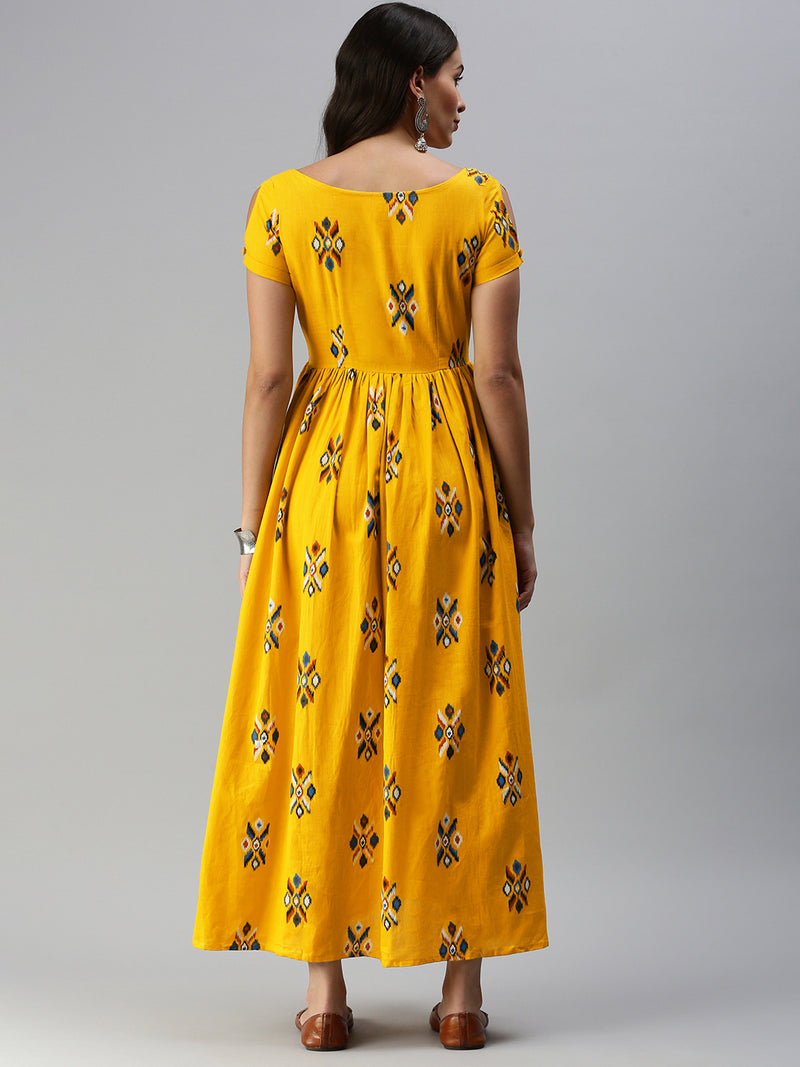 EXP -  Sunshine Yellow Fit & Flare Dress