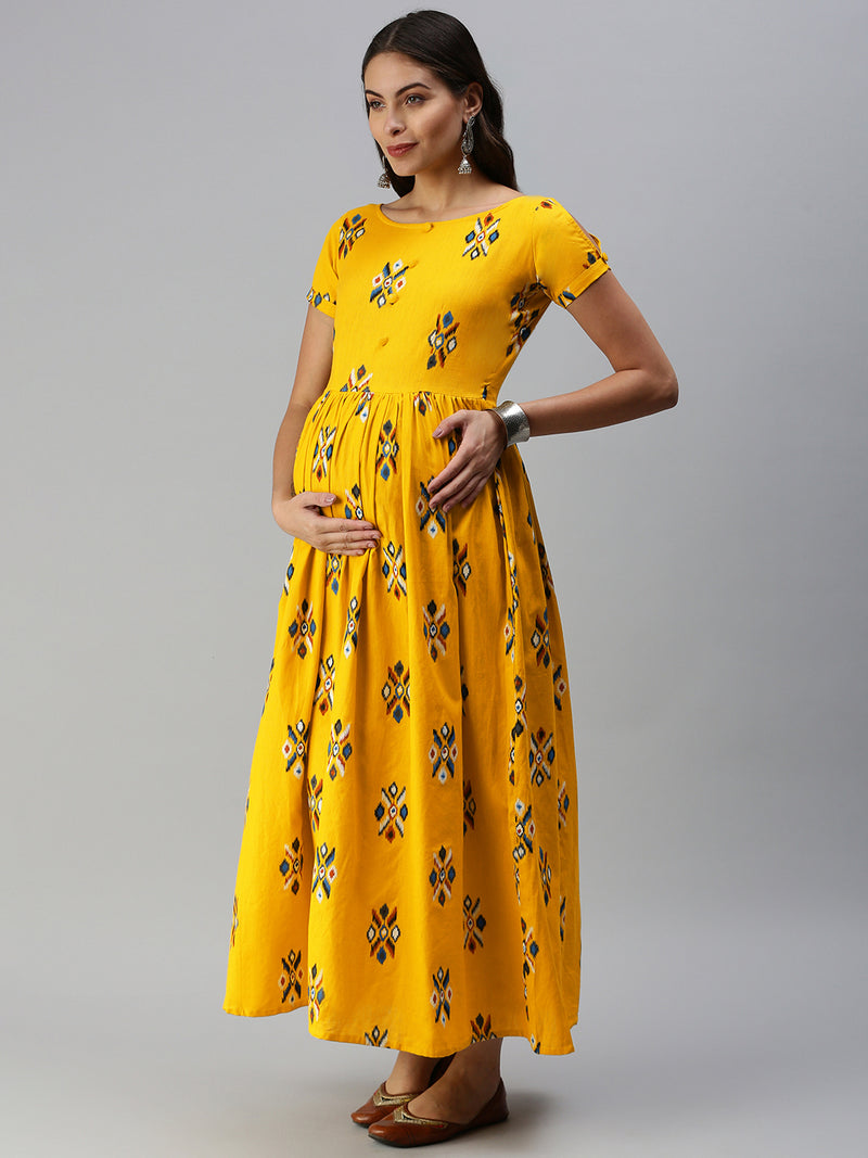 EXP -  Sunshine Yellow Fit & Flare Dress