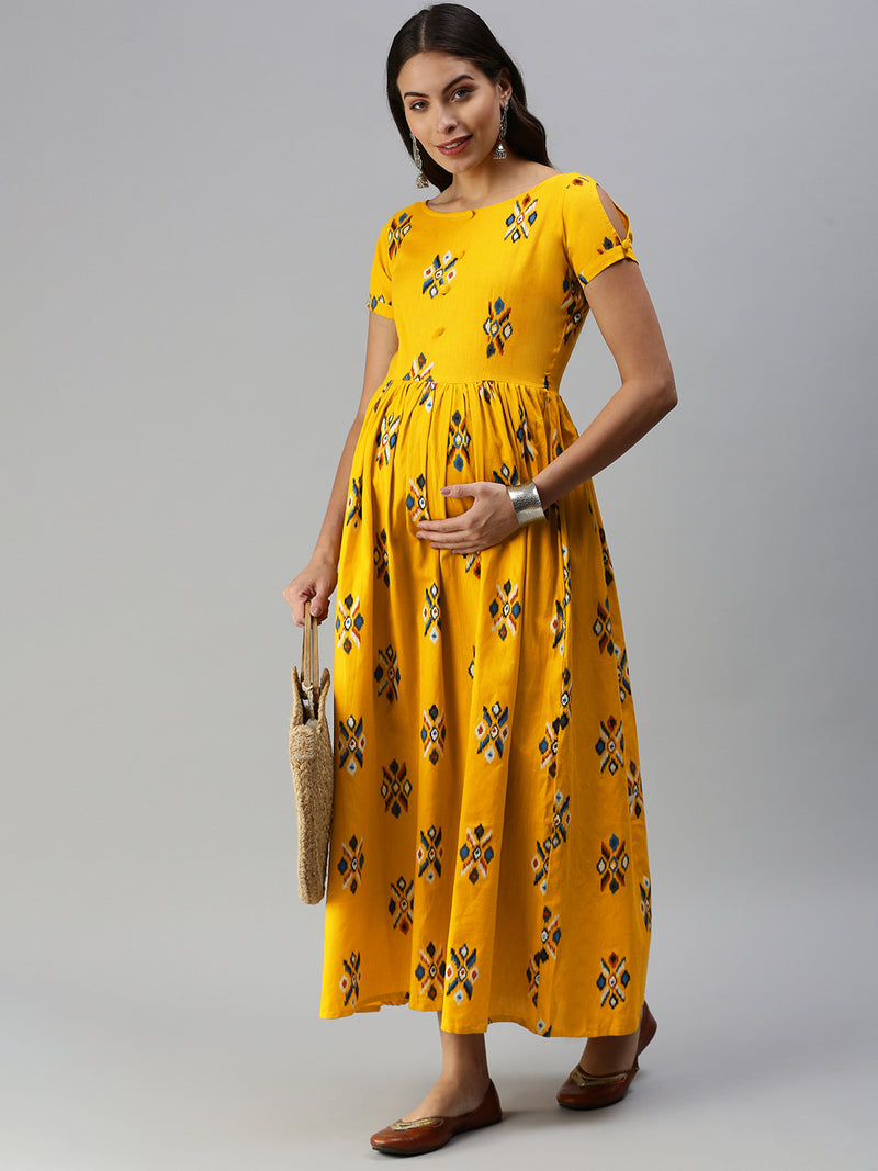 EXP -  Sunshine Yellow Fit & Flare Dress