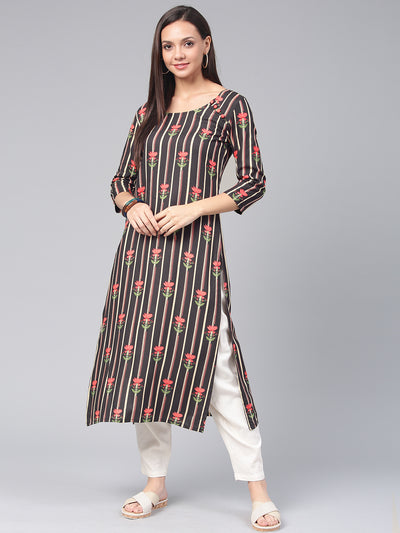 EXP - Soch Striped Floral Kurta