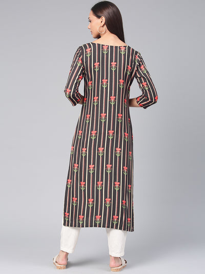 EXP - Soch Striped Floral Kurta