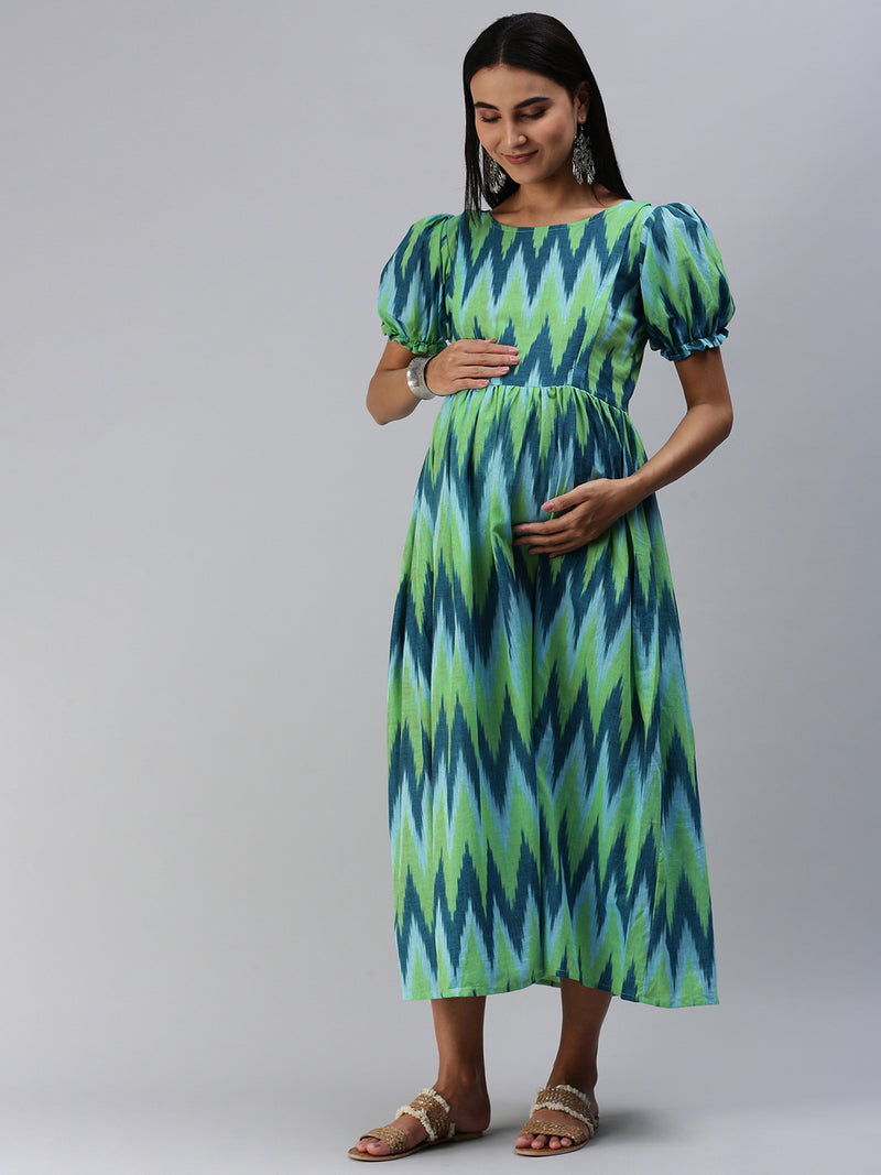 EXP - Janasya Ikat  Nursing  Dress