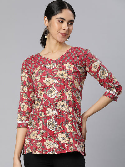 EXP - Blossom Red Tunic