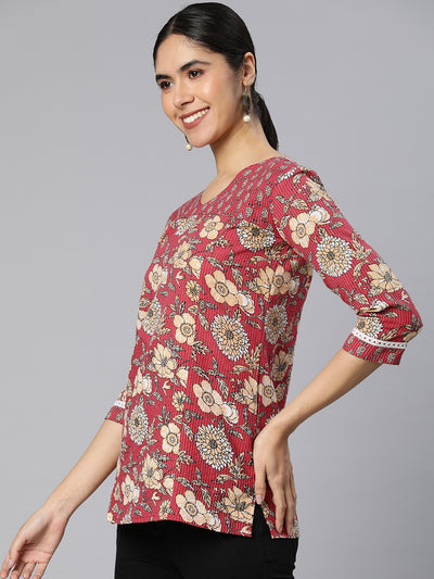 EXP - Blossom Red Tunic