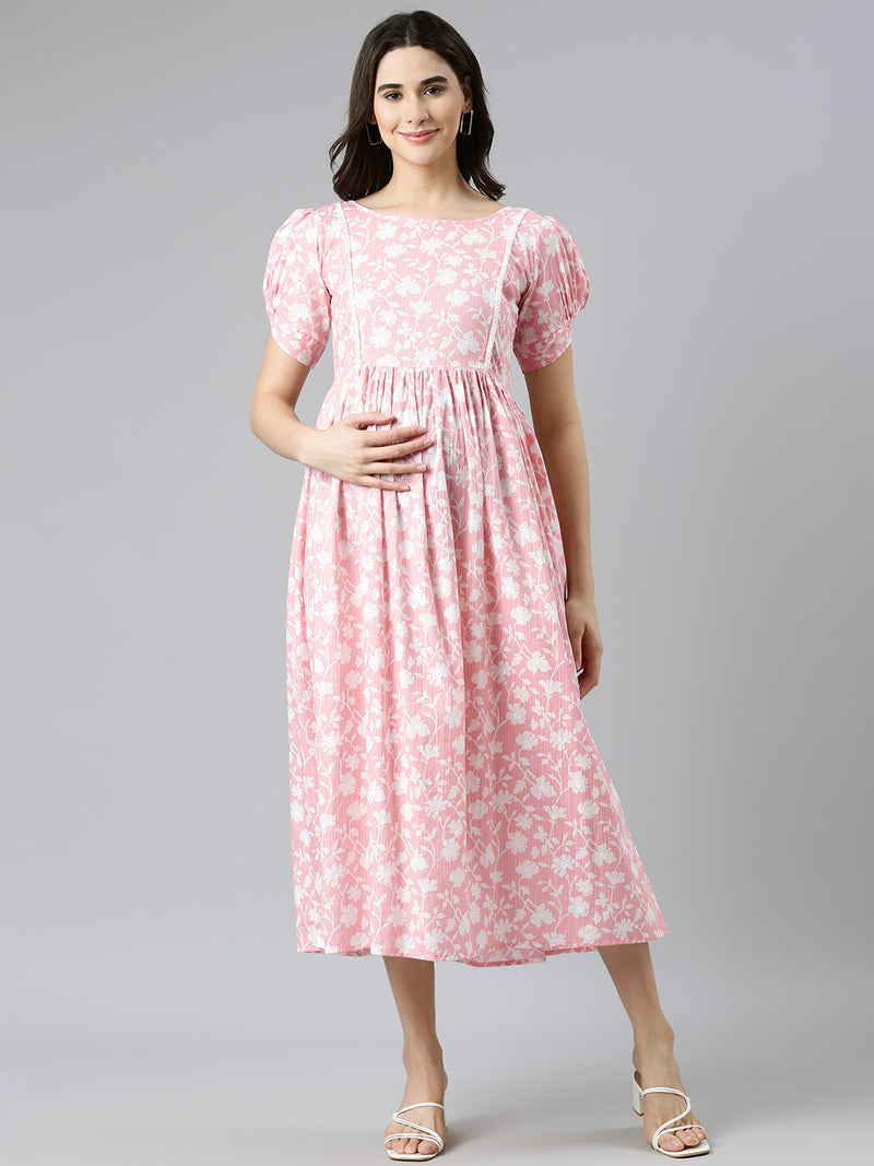 EXP -  Bonny Lass Peach Kantha Nursing dress