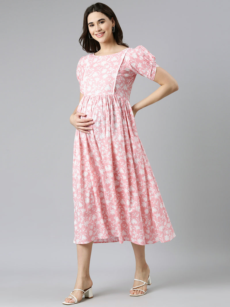 EXP -  Bonny Lass Peach Kantha Nursing dress