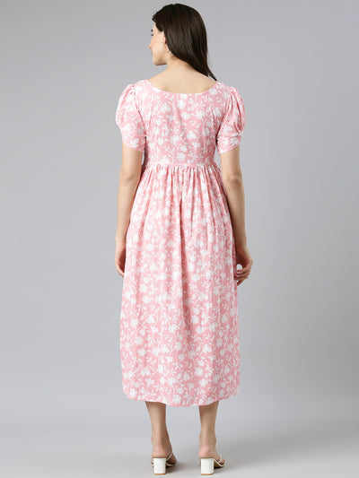 EXP -  Bonny Lass Peach Kantha Nursing dress