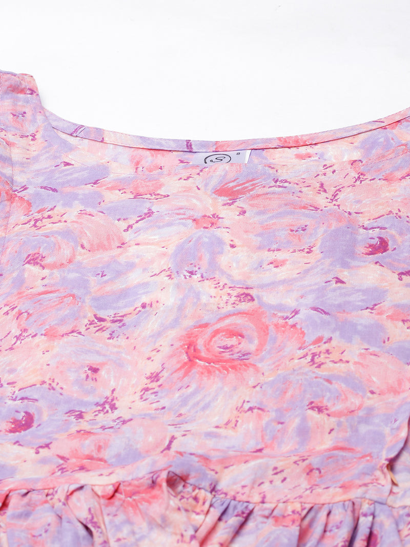 EXP -  Sunshine Pink floral Nursing dress