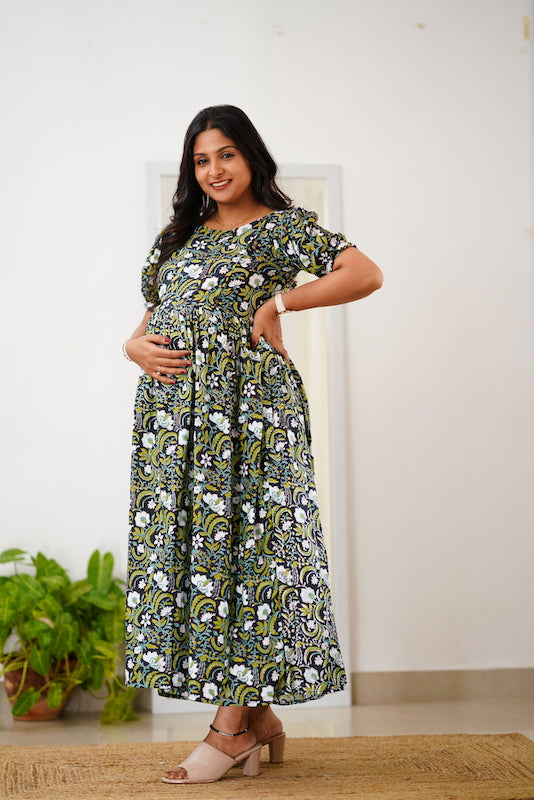 EXP - Aruli Navy Blue maternity dress