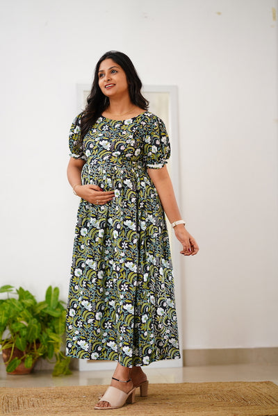 EXP - Aruli Navy Blue maternity dress