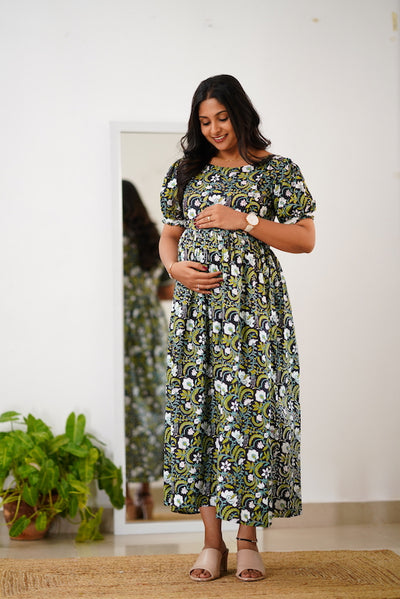 EXP - Aruli Navy Blue maternity dress