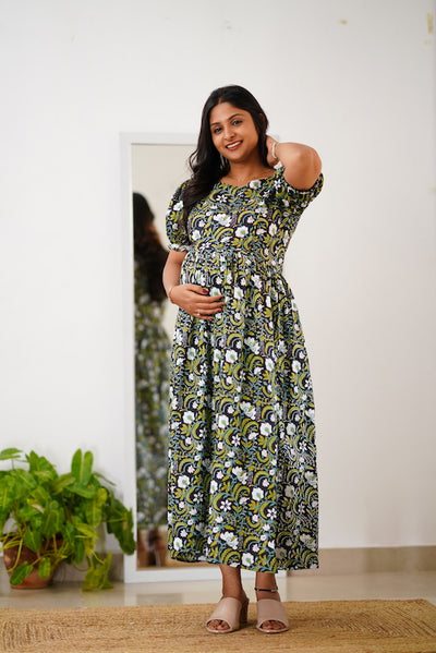 EXP - Aruli Navy Blue maternity dress