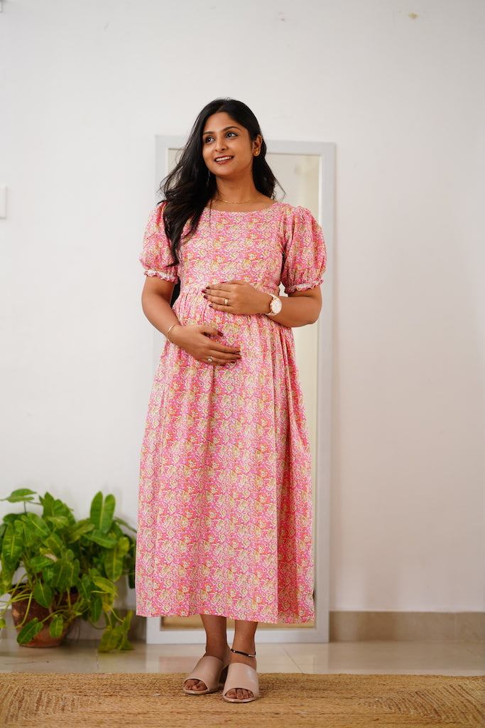 EXP - Avvai Pink maternity dress