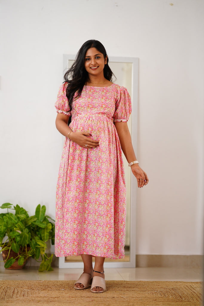 EXP - Avvai Pink maternity dress