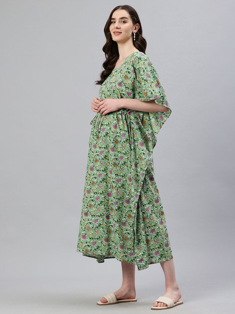 EXP - Shasmi Green Maternity Kaftan