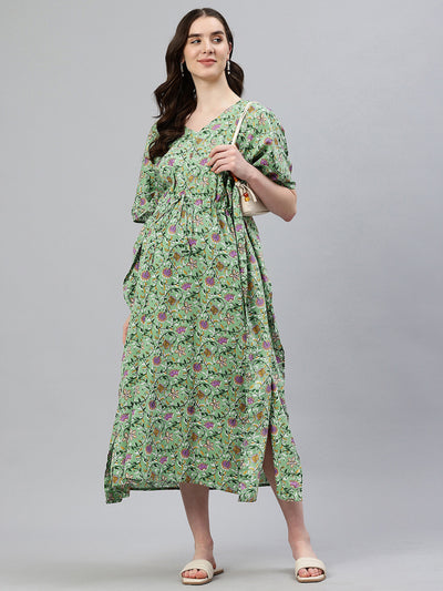 EXP - Shasmi Green Maternity Kaftan