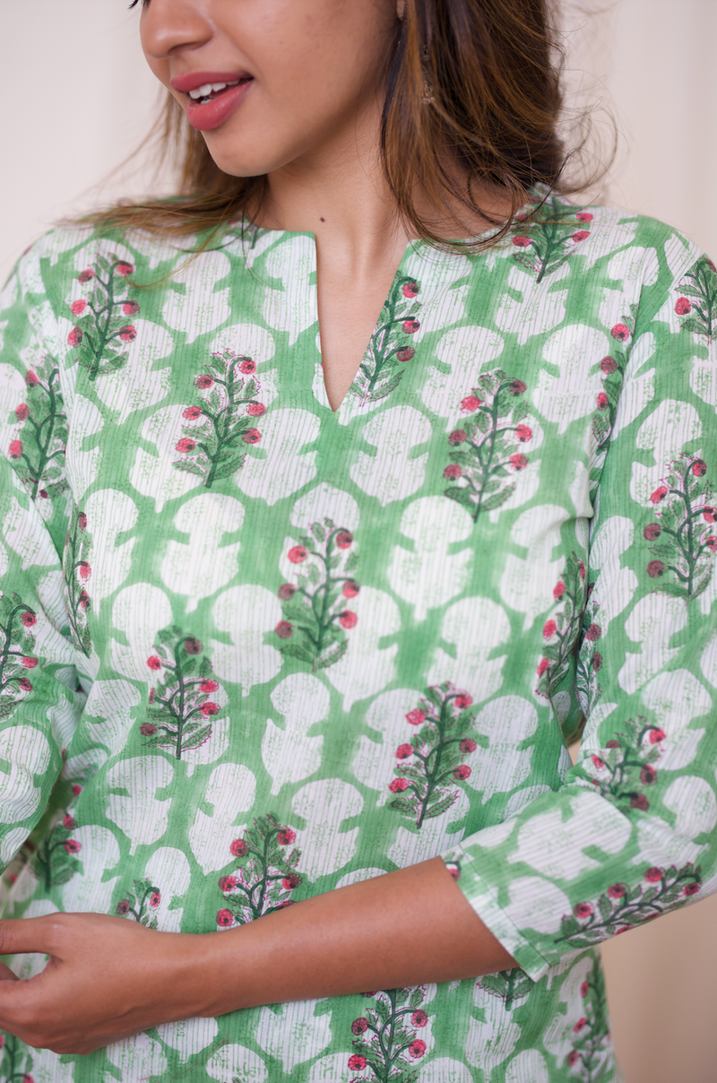 Green Bloom Cotton Set