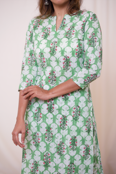 Green Bloom Cotton Set