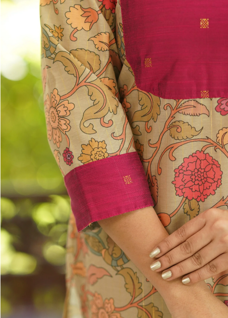 EXP - Kalamkari green kurti